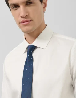 Camisa vestir microestructura blanca
