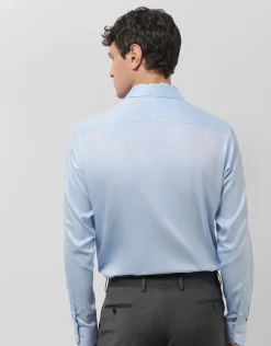 Camisa vestir microestructura celeste