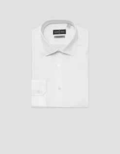 Camisa vestir microestructura blanca