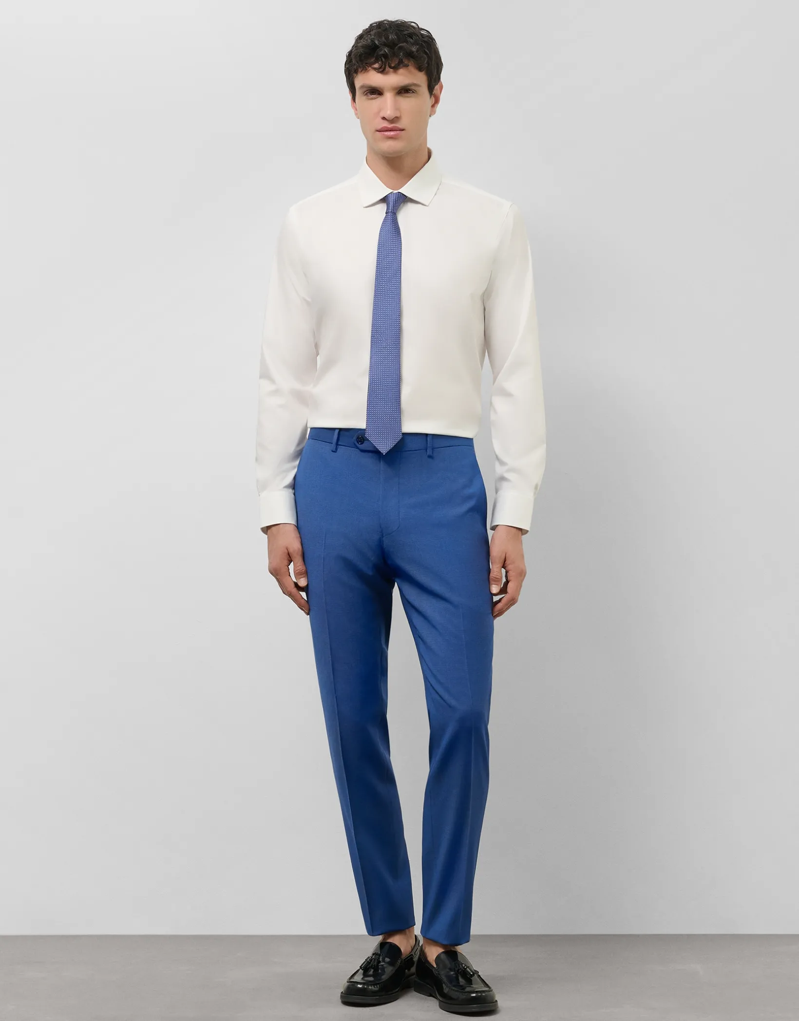 Camisa vestir regular sarga blanca