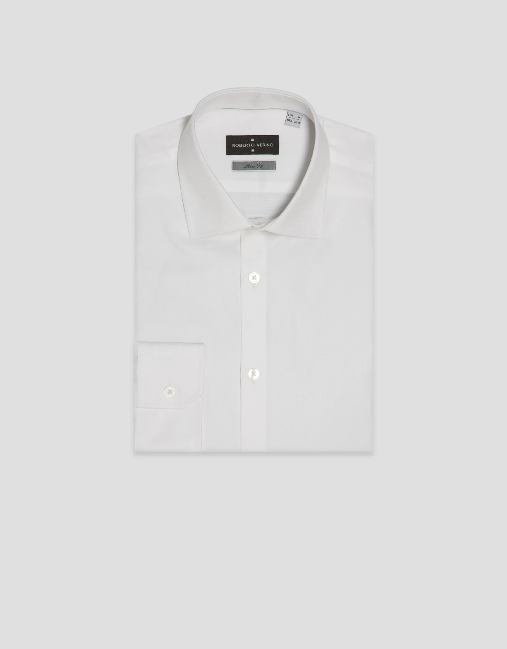 Camisa vestir slim estructura blanca