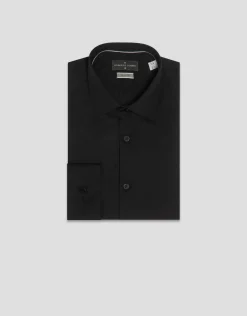 Camisa vestir slim liso negro