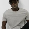 Camiseta algodón mercerizado gris melange