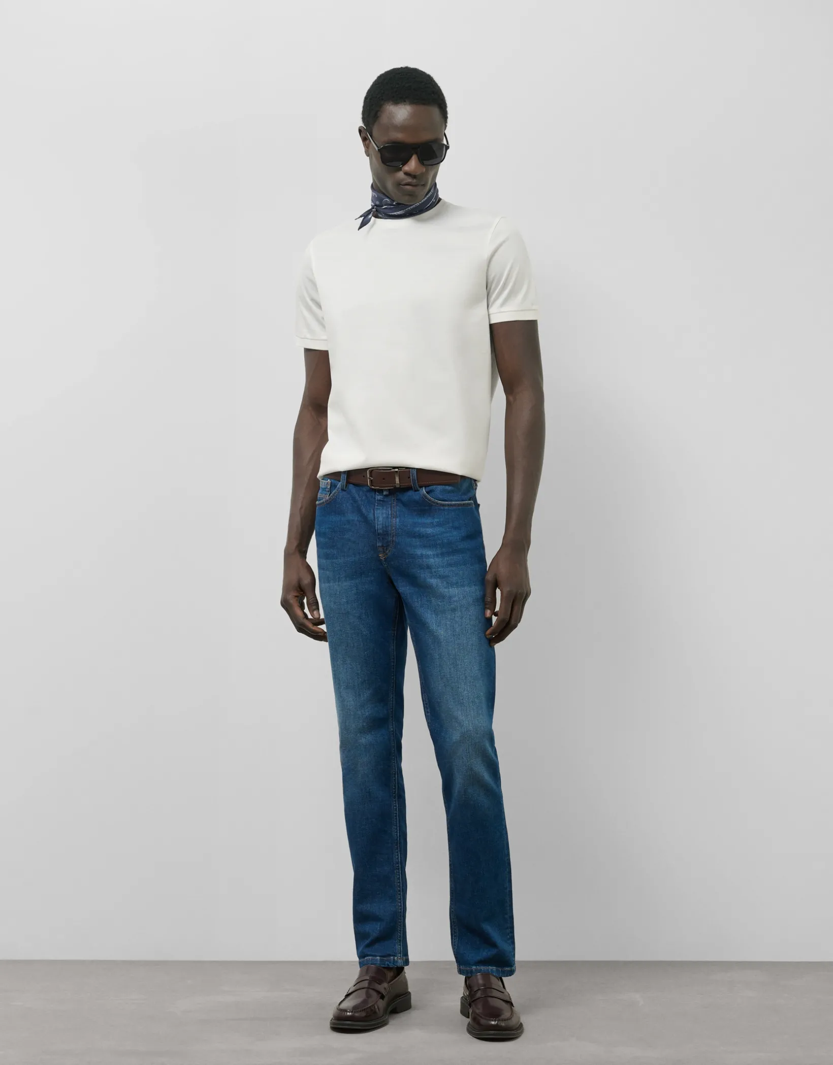 Camiseta algodón mercerizado blanco
