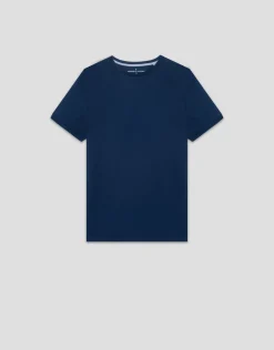 Camiseta algodón mercerizado azul marino