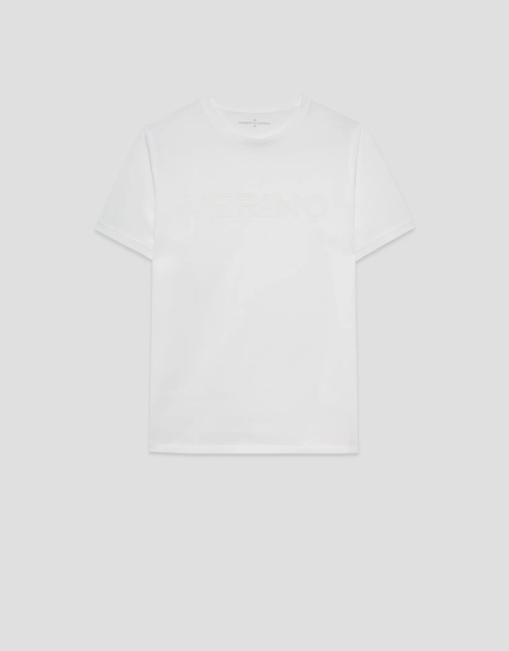 Camiseta blanca con logo relieve pecho