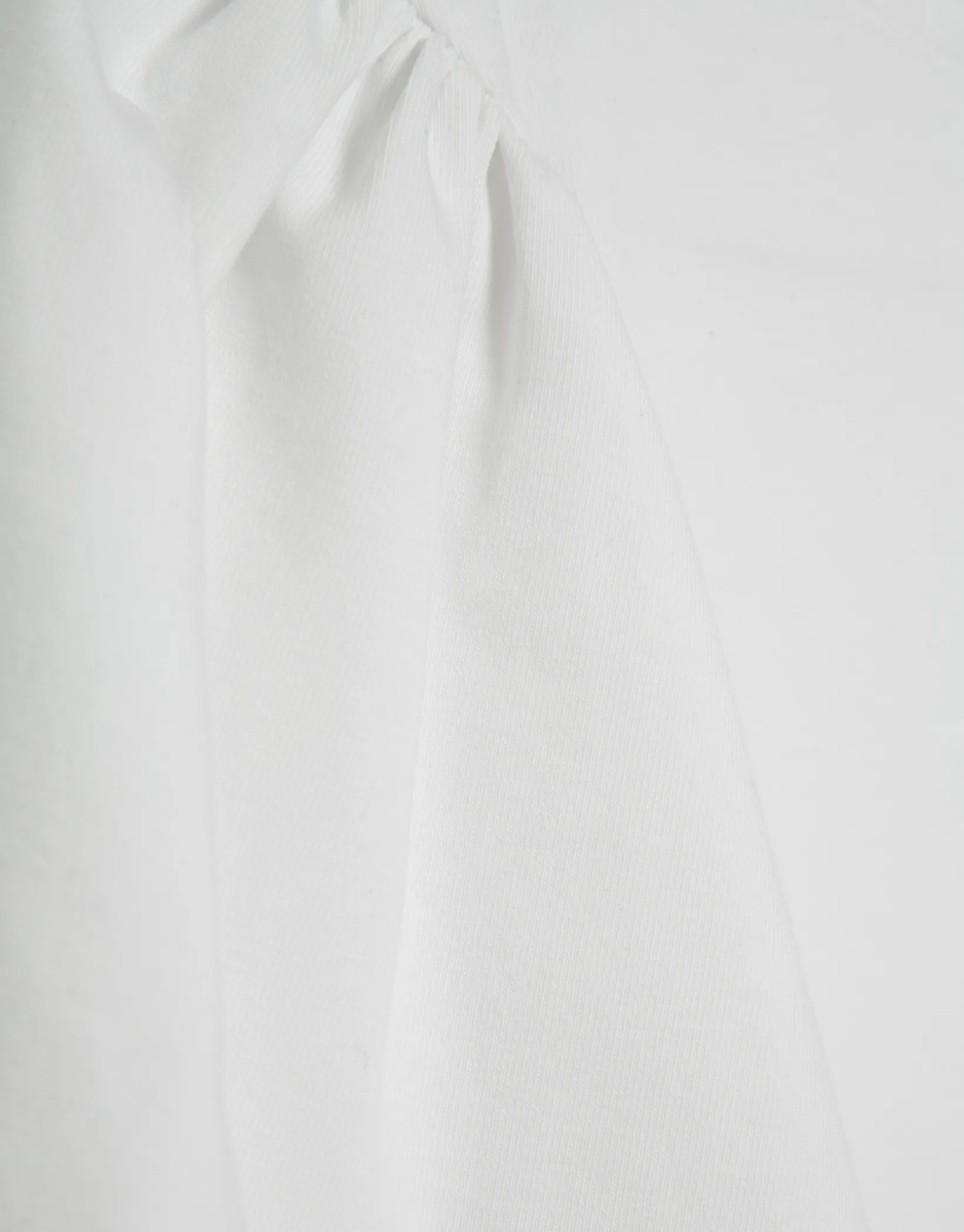 Camiseta manga capa en algodón blanco