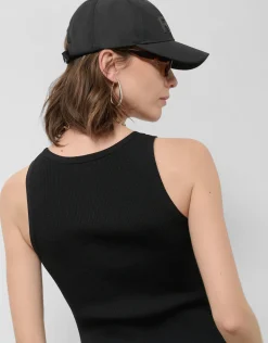 Camiseta sisas punto tricotado negro