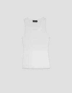 Camiseta sisas punto tricotado blanco
