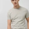 Camiseta tricotada gris melange