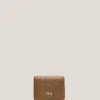 Cartera billetera mediana Linda piel acolchada cámel