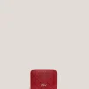 Cartera monedero Linda piel acolchada rojo