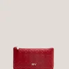 Cartera neceser Linda piel acolchada roja