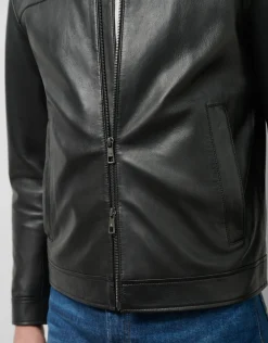 Cazadora napa negra
