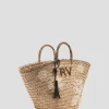 Cesta Tana Maxi fibras vegetales con flores bordadas