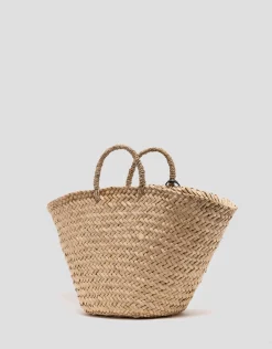 Cesta Tana Maxi fibras vegetales con flores bordadas