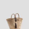 Cesta Tana Mini fibras vegetales con flores bordadas