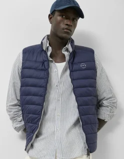 Chaleco reversible marino y gris