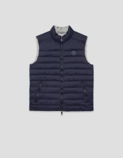 Chaleco reversible marino y gris