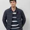 Chaqueta americana acolchada azul marino
