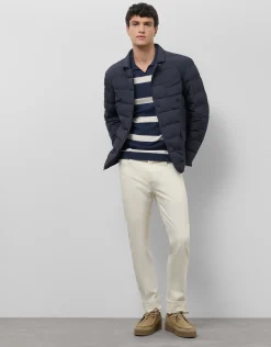 Chaqueta americana acolchada azul marino