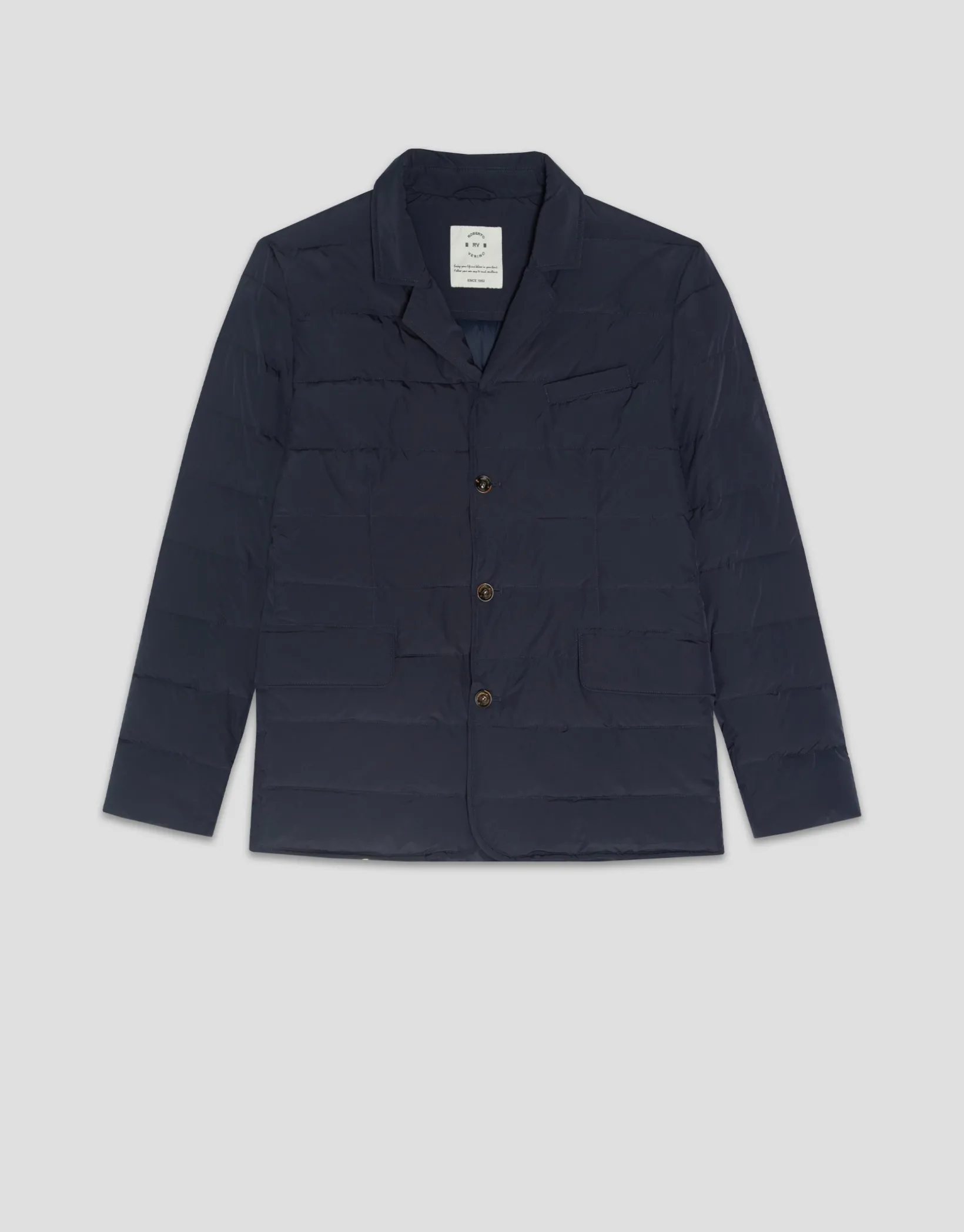 Chaqueta americana acolchada azul marino