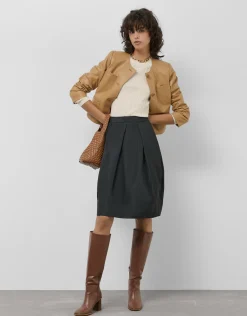 Chaqueta corta napa camel