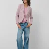 Chaqueta corta tweed tonos rosa