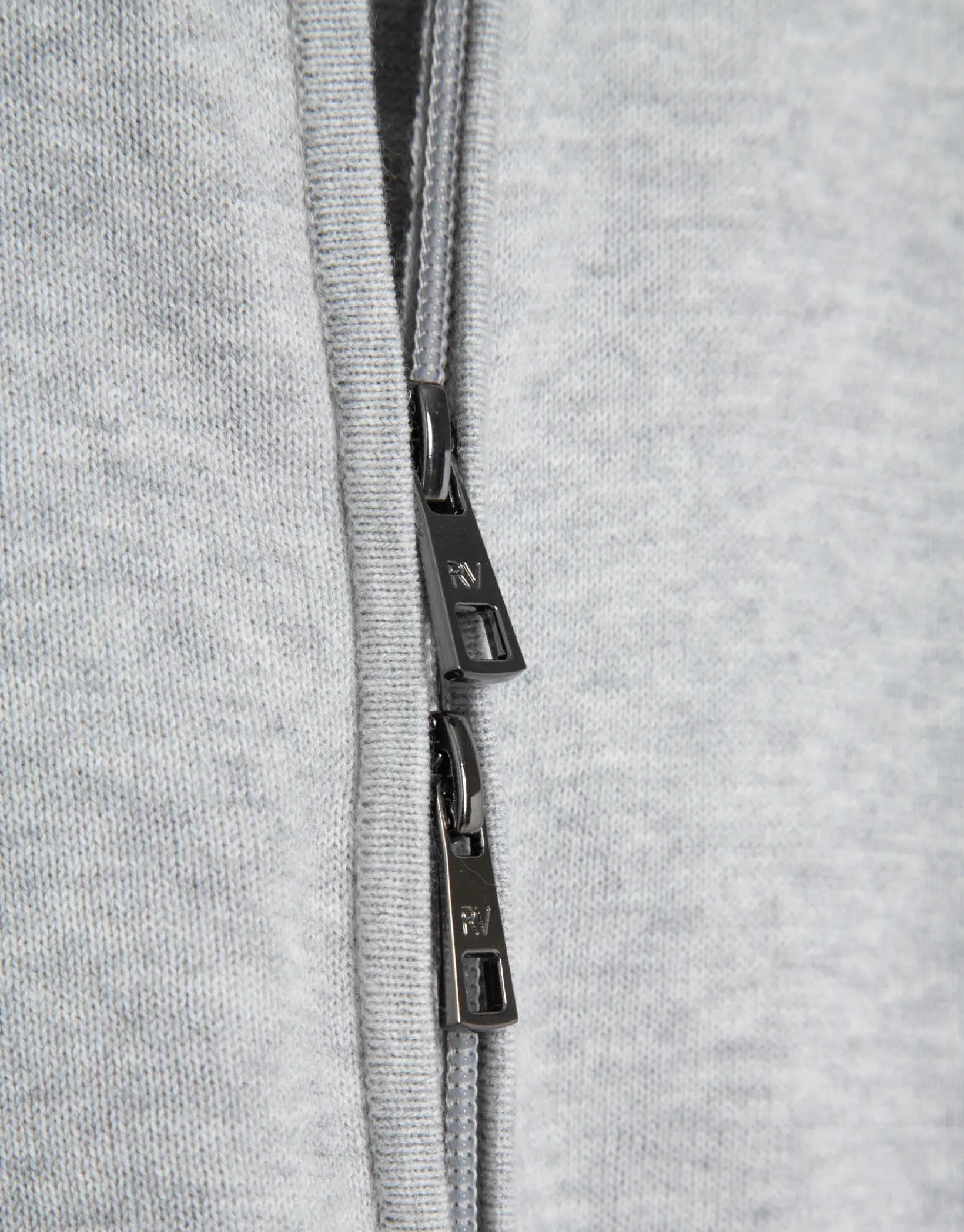 Chaqueta cremallera gris claro melange