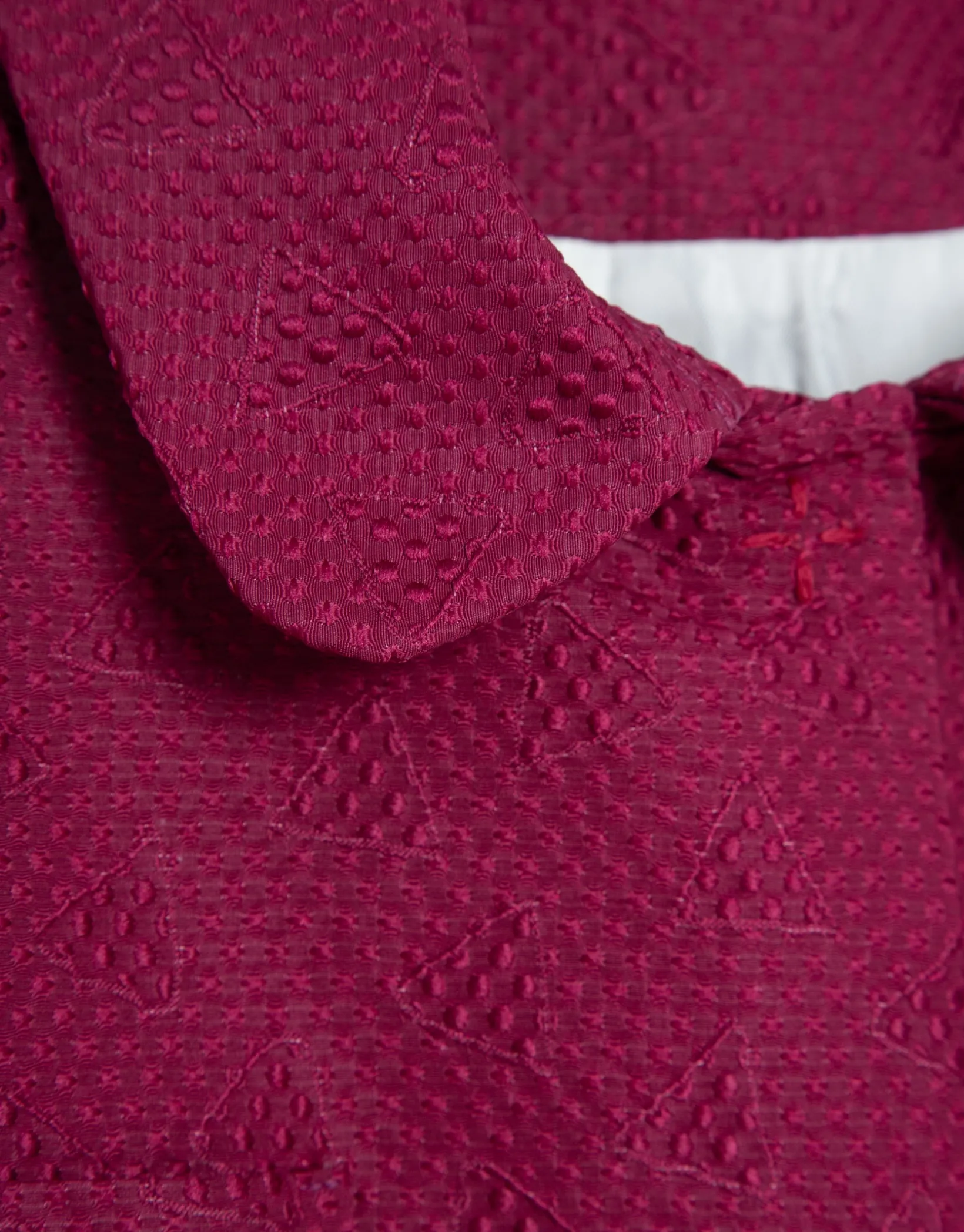 Chaqueta manga corta piqué frambuesa