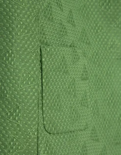 Chaqueta manga corta piqué verde wasabi