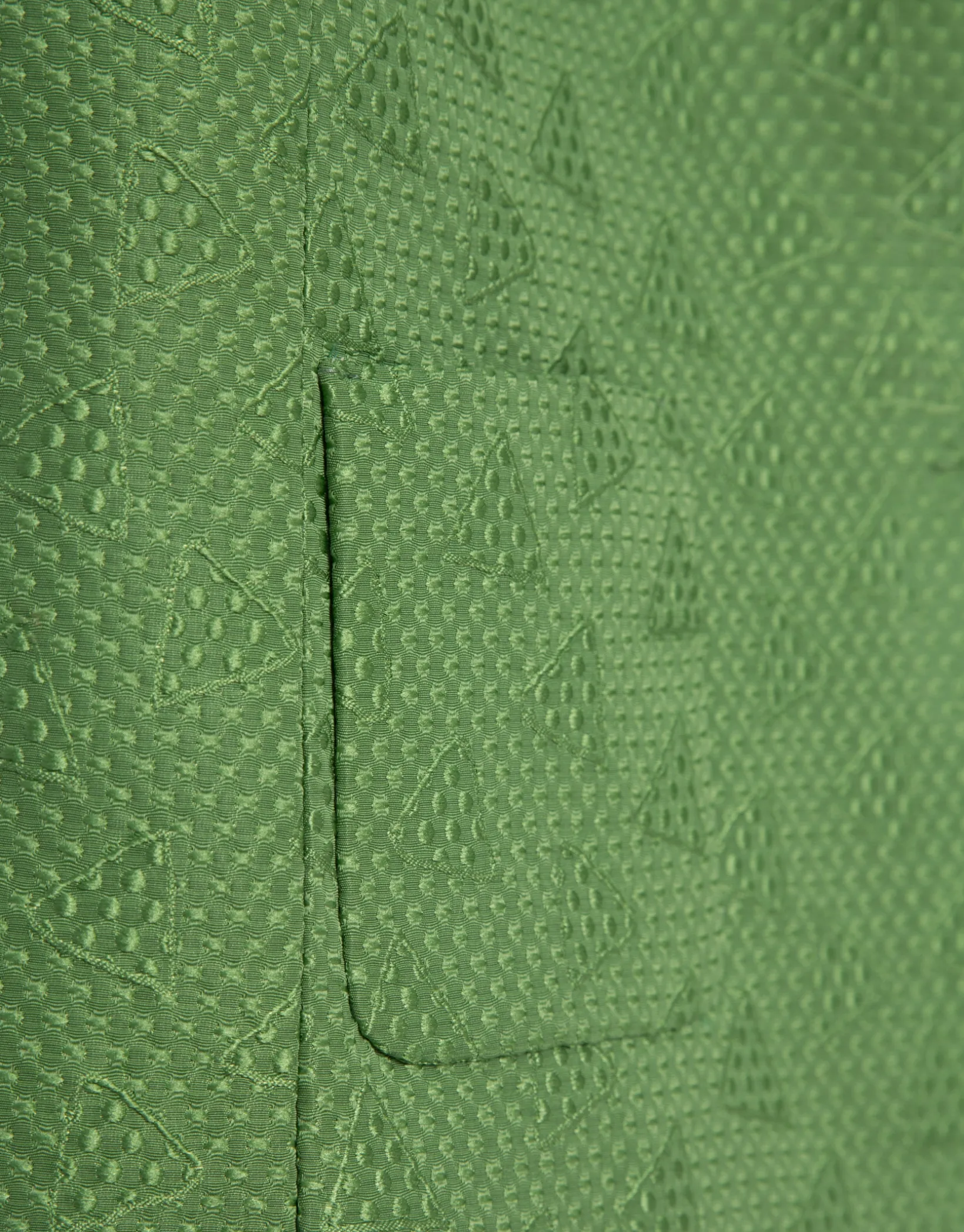 Chaqueta manga corta piqué verde wasabi