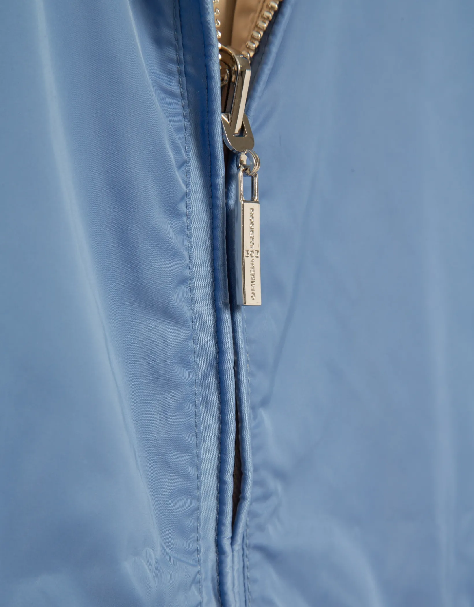Chaqueta técnica ligera reversible cámel/azul