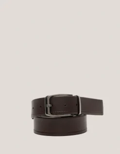 Cinturón marrón corte decorativo