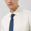 Corbata seda azul con jacquard lunares