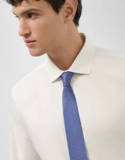Corbata seda jacquard tonos azul y rosa