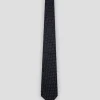 Corbata seda marina jacquard flores