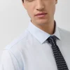 Corbata tricotada marino punto blanco