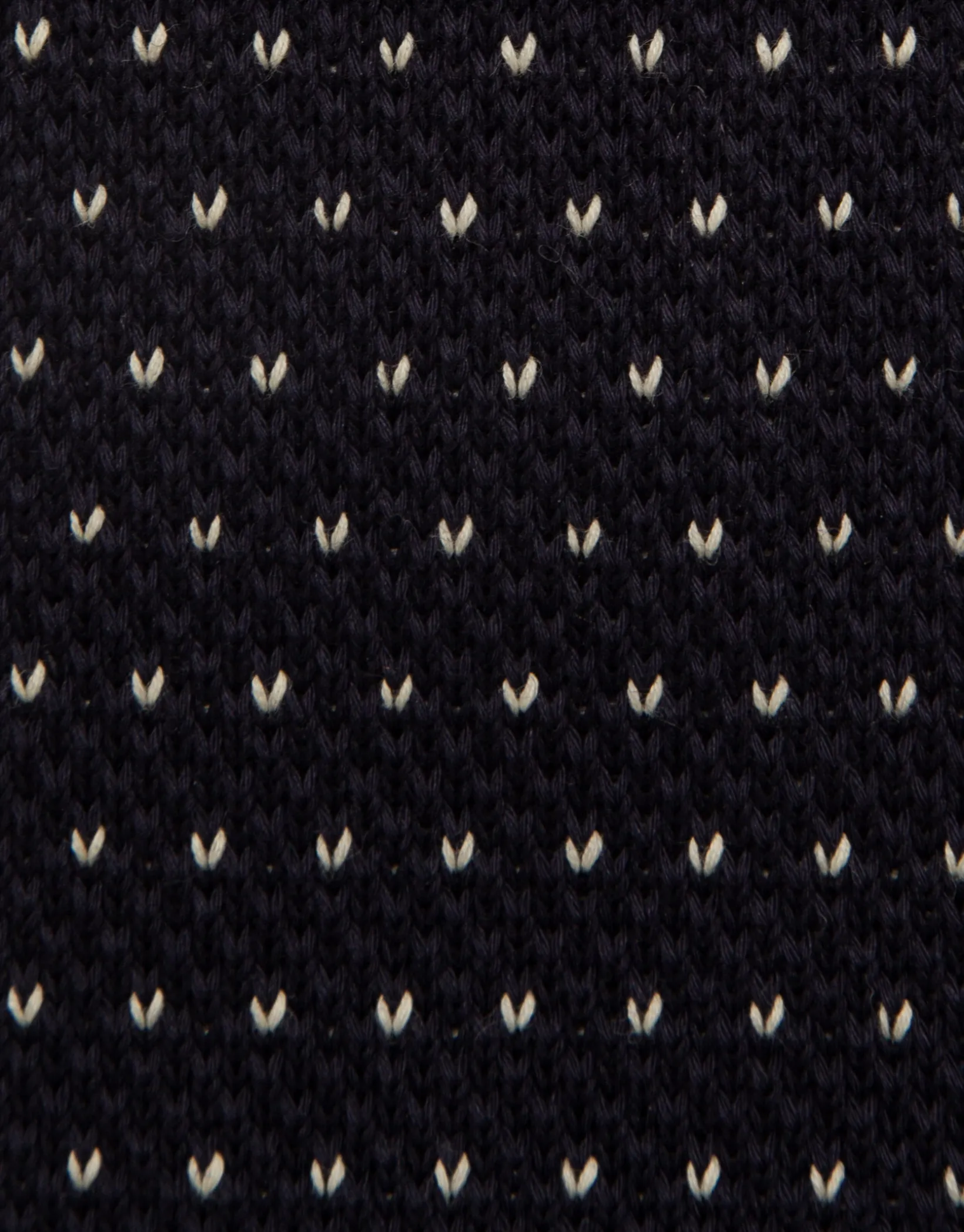 Corbata tricotada marino punto blanco