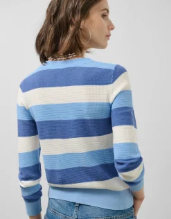 Cárdigan rayas tonos azules