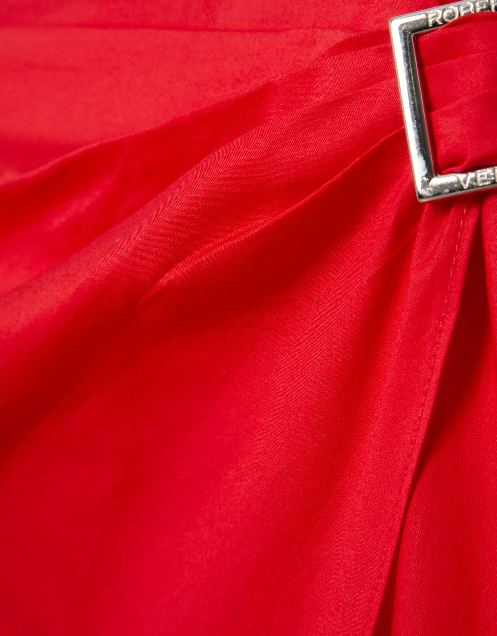 Falda midi estilo pareo algodón rojo