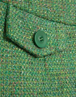 Falda recta tweed tonos verde
