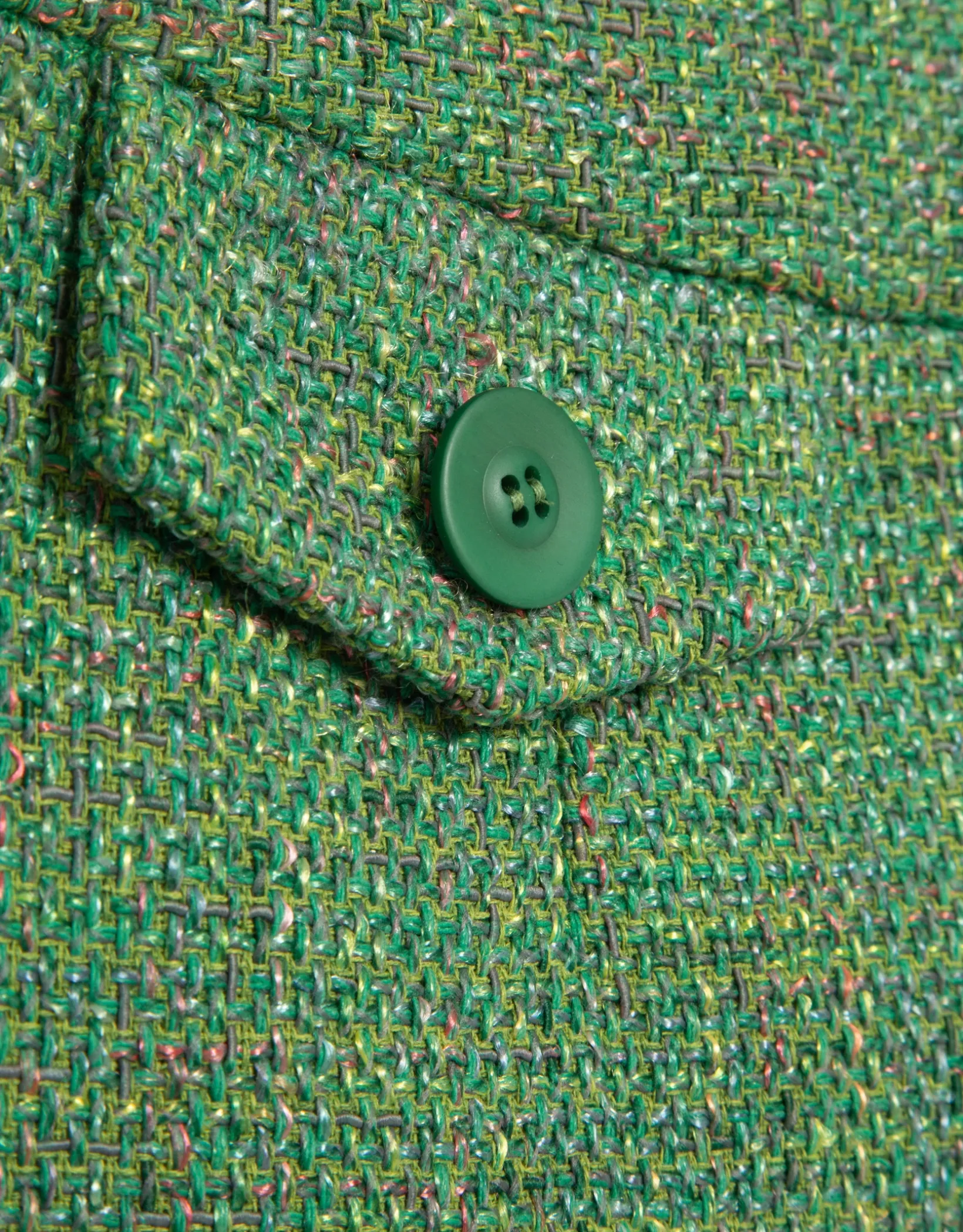 Falda recta tweed tonos verde