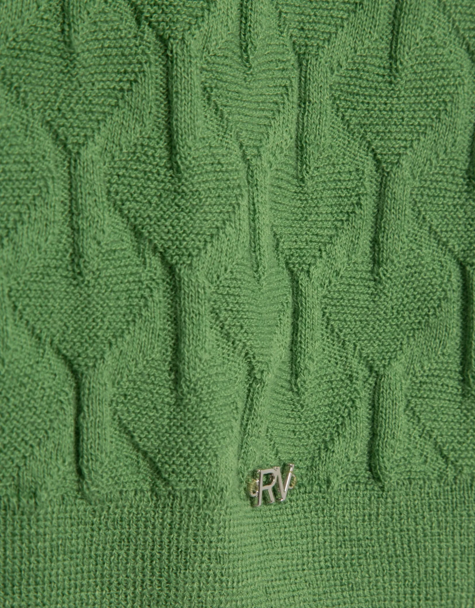 Jersey manga larga lana con ochos verde