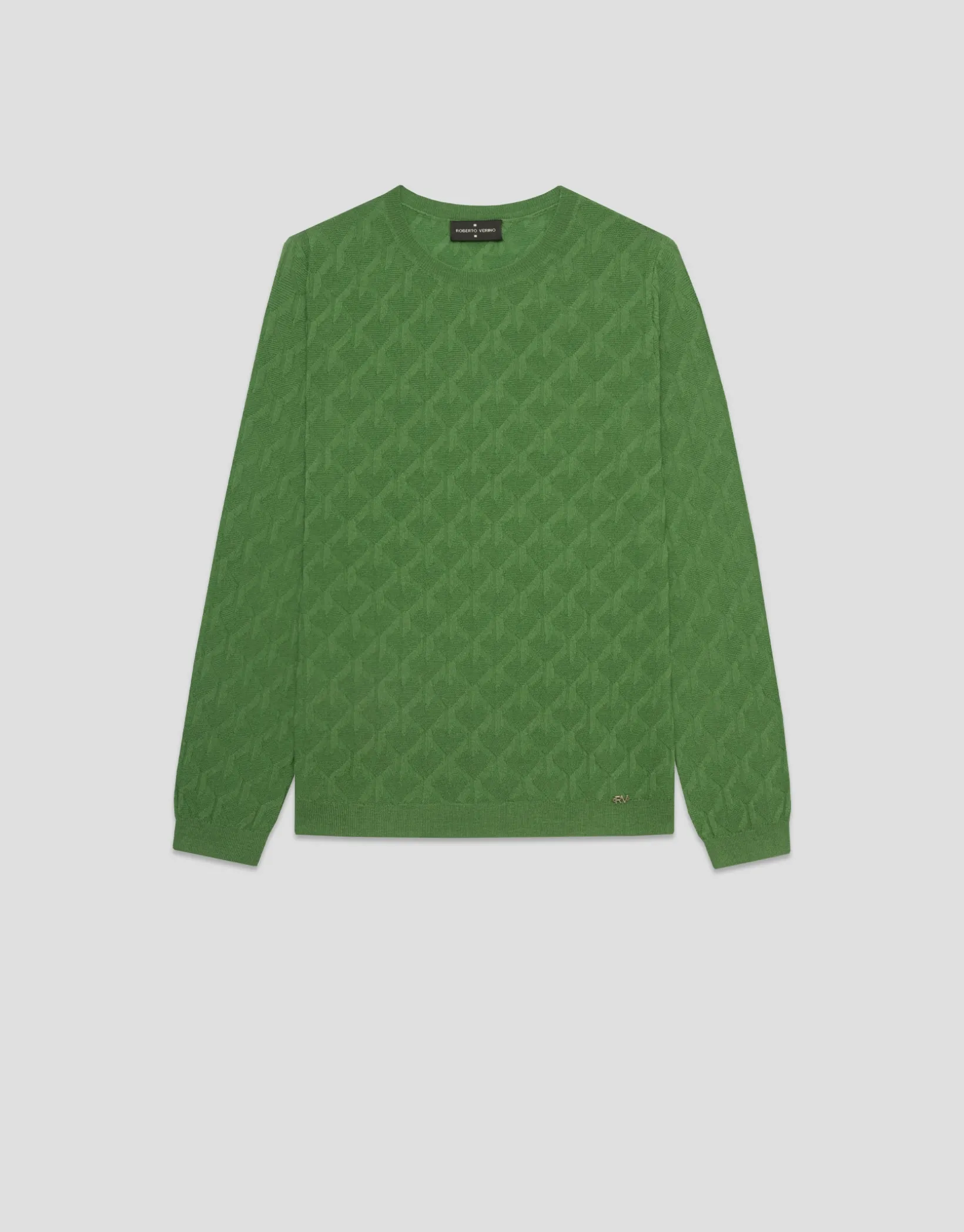 Jersey manga larga lana con ochos verde