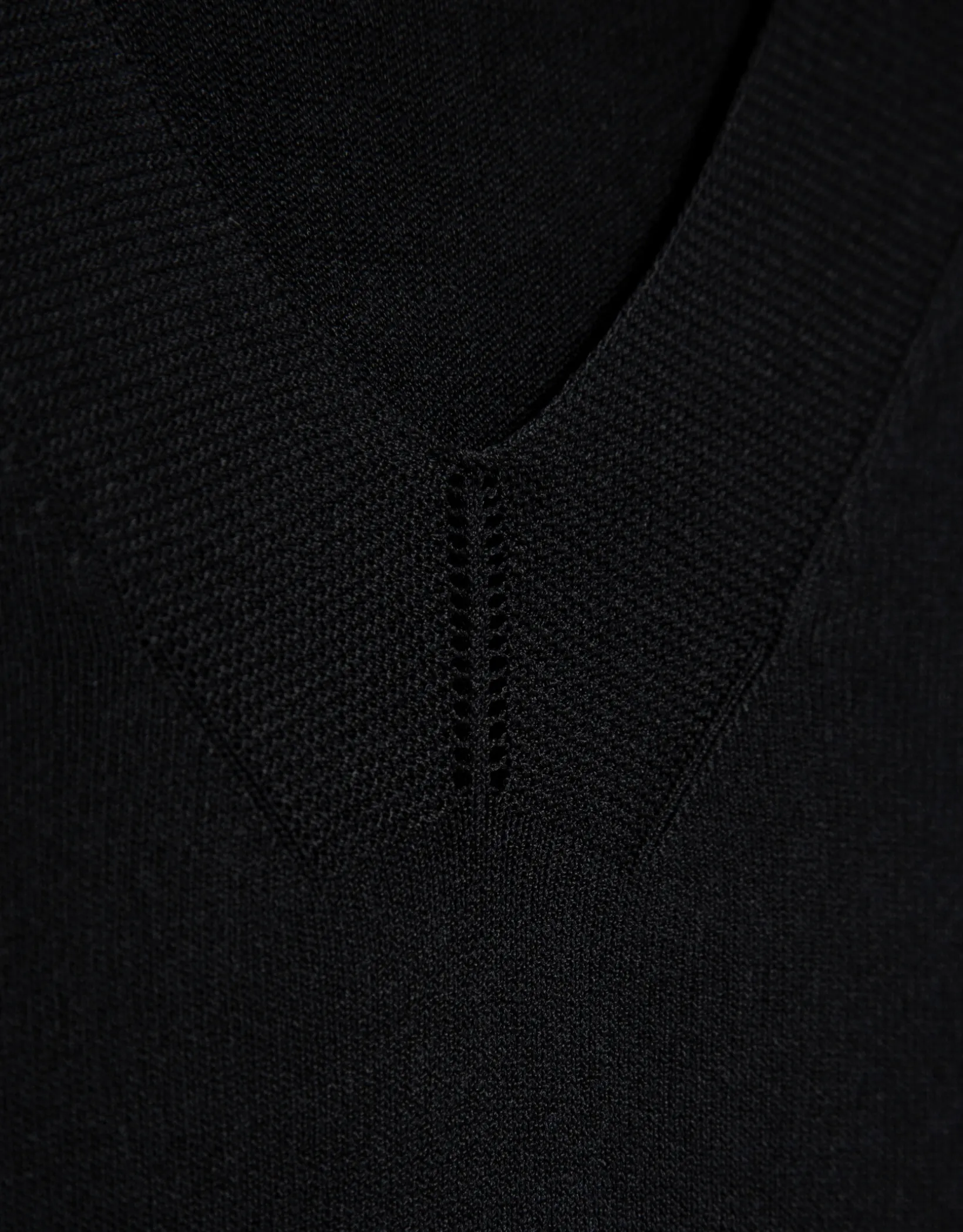 Jersey manga larga sin costuras negro