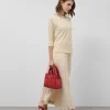 Jersey manga tres cuartos sin costuras beige