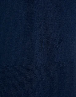 Jersey manga tres cuartos sin costuras azul marino