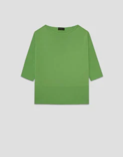 Jersey manga tres cuartos sin costuras verde