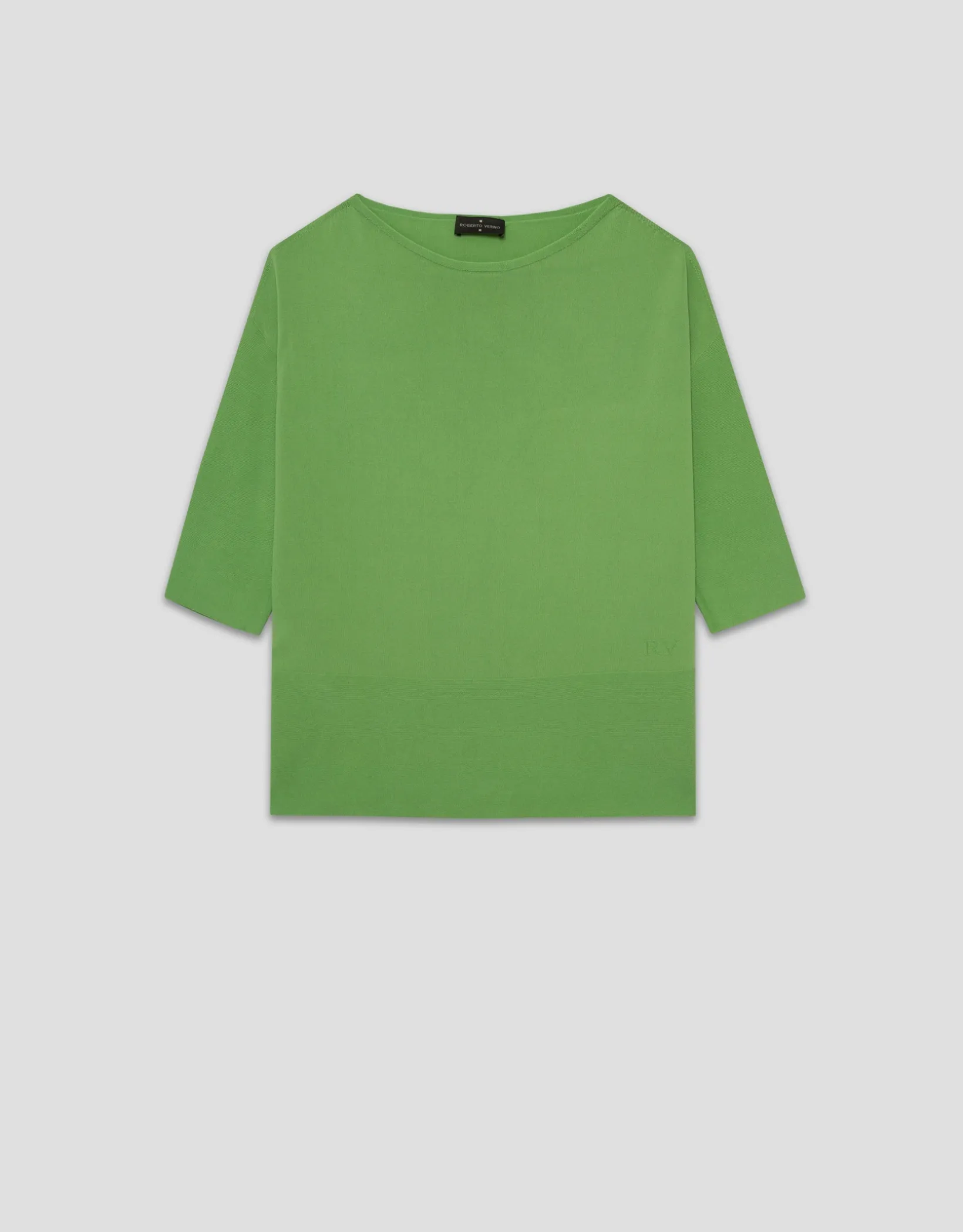 Jersey manga tres cuartos sin costuras verde